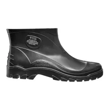 Bota Flex Pvc/ Borracha Preta C/ Curto Impermeável