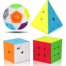 Speed Cube Set, Speed Cube Bundle De 2x2 3x3 Pyramid Cu...