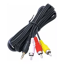 Audio/video Av 3.5mm To 3-rca 5ft Composite Cable For Canon 