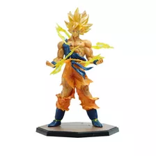 Boneco Action Figure Goku Super Sayajin Dragon Ball C/ Base 