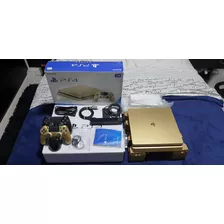 Playstation 4 Dourado Gold Limited Edition 1tb Na Caixa