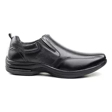 Sapato Extra Conforto Masculino Pipper Couro Pelica Preto