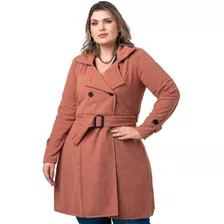 Sobretudo Casaco Plus Size Lã Batida Chique G1 G2 G3 G4