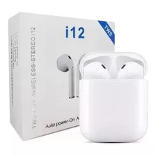 Fone I12 Tws Bluetooth 5.0 Touch Para Ios E Android Earbuds Cor Branco