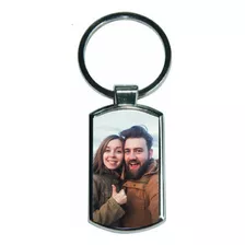 2 Llaveros Personalizado Con Foto Metal Inoxidable 