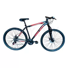 Bicicleta Mountain Mtb Firebird Rodado 29 21v Modelo 2023 Color Turbo Negro/rojo Tamaño Del Cuadro M