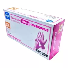 Guantes Nitrilo Rosa Xs Heile 100u