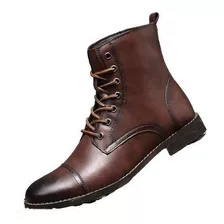 Botas Martin Para Hombre Botas De Cuero Vintage Con Punta En