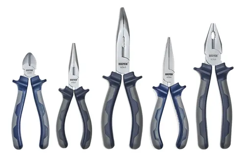 Set Pinzas Y Alicates Bremen 5 Pz Universal Chata Punta Dgm