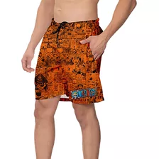 Short Tactel Estampado Masculino One Piece Moda Praia Top 