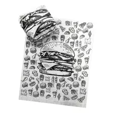 Papel Acoplado Para Lanche Hamburguer Delivery C/500 Cor Preto