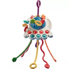 Brinquedo Sensorial De Bebê 4 Em 1 Com Cordão Montessor