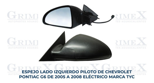 Espejo Pontiac G6 2005-05-2006-2007-2008-08 Electrico Ore Foto 2