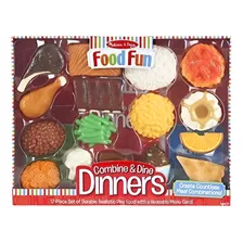 Melissa &amp; Doug Food Fun Combine &amp; Dine - Juego De Ce