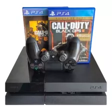 Playstation 4 Fat 500gb + Dualshock 4 Original + 2 Jogos + Cabos Em Perfeitas Condições De Uso Usado