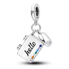 Charm Hello Laptop Plata Ley 925