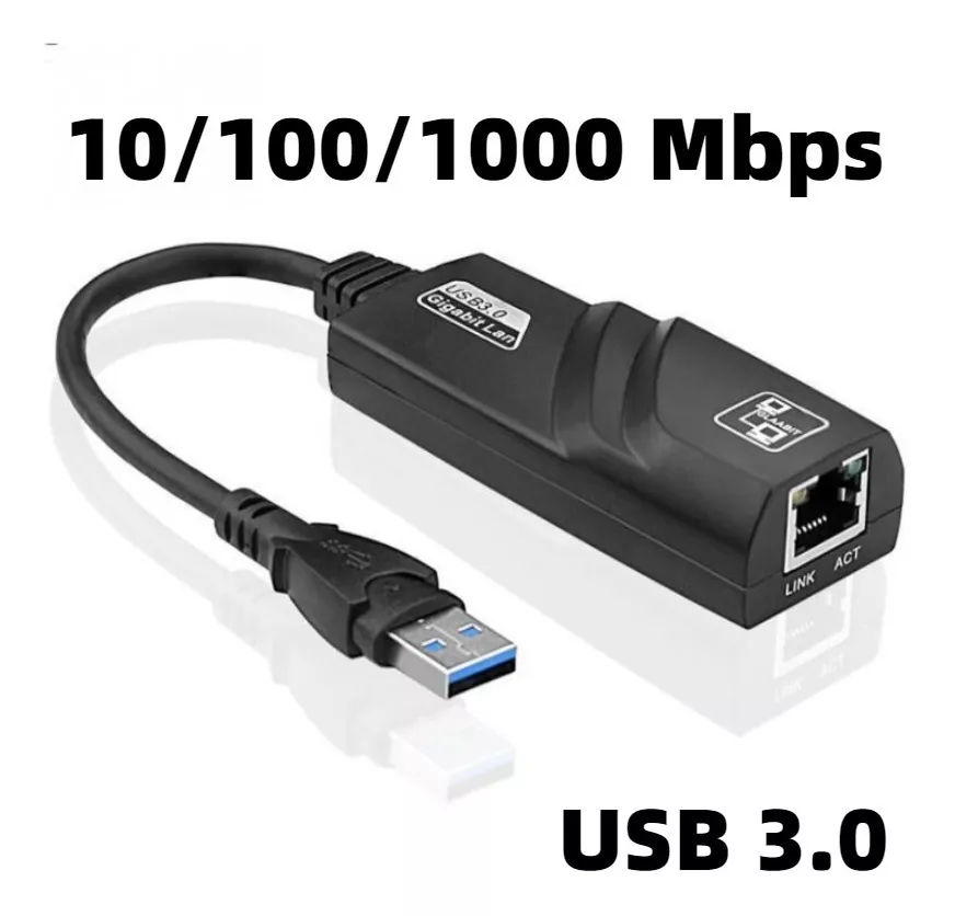 Adaptador Ethernet Usb 3.0 Rede Gigabit Rj45 10/100/1000cabo
