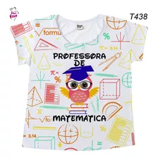 Camiseta Feminina Plus Size Professora De Matemática T438