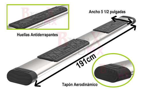 Estribos Bronx Dodge Dakota 2005-2014 Doble Cabina Foto 2