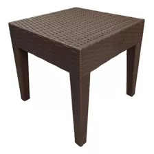 Mesa Plástica De Centro Revistera Tipo Rattan 