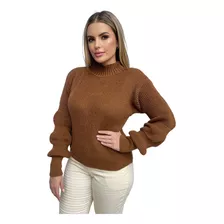 Blusa Tricô Manga Onda Inverno