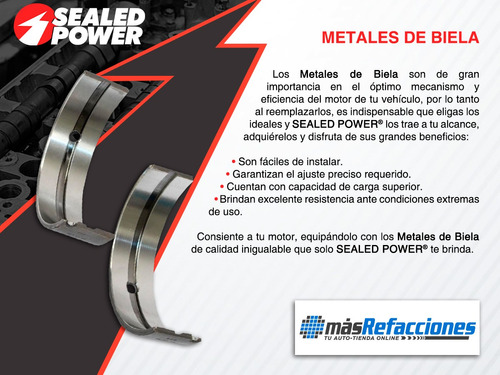 Jgo Metales De Biela 0.50 Mm Ls1 L4 2.2l 2000 Sealed Power Foto 4