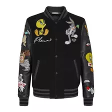 Casaca Bomber Philipp Plein Looney Tunes Con Cristales