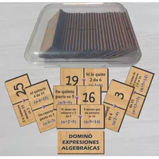 Dominó Expresiones Algebraicas, X28 Pz, Juego Matemático