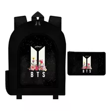 Combo Mochila Urbana + Cartuchera Bts Bangtang Boys Kpop 