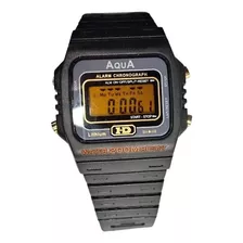 Relógio Digital Masculino Aqua 200 Mts Aq37 Dourado