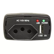 Inversor Conversor Tomada Carro 75w 12v P/110v Usb Veicular