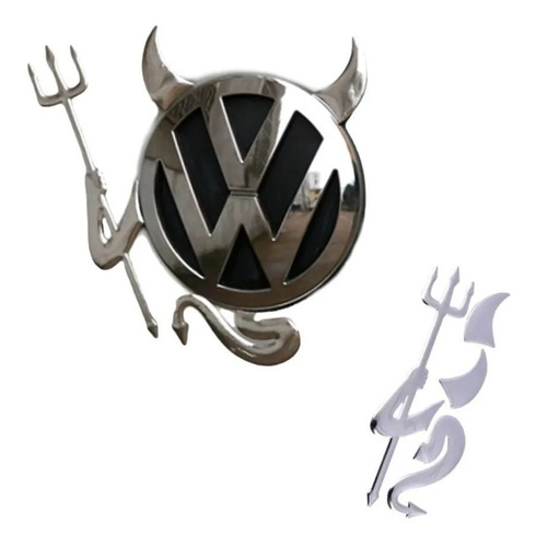 Emblema Auto Diablo Calcomana Vw Toyota Mercedez Bmw Nissan Foto 10