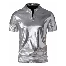 Camiseta Métrica Para Hombre De Manga Corta En V, Party Danc