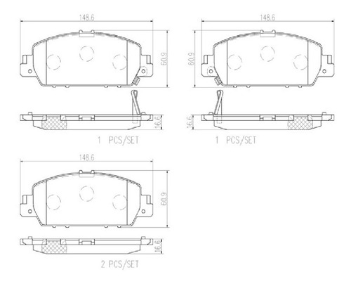 Balatas Delanteras Honda Accord Lx 2018 Al 2021 Brembo Foto 2