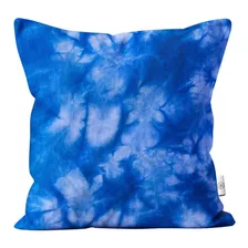 Almofada Tie Dye Tons Azul 40x40 Decorativa Tie Die Presente