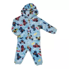 Pijama Inverno Macacão Fleece Soft Bebê Quentinho Menino