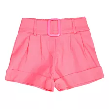 Shorts Infantil Bengaline Menina Luxo De 1 A 10 Anos 