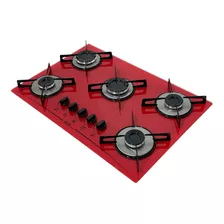 Fogão Cooktop Gás D&d Metal Ce05 Vermelho 127v/220v