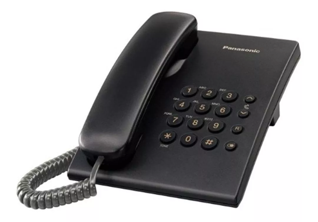 Teléfono Fijo Panasonic Kx-ts500 Negro