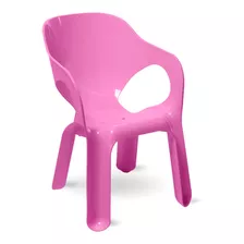 04 Cadeira Infantil Plastica P/ Criança Rosa Meninas Xplast 