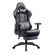 Silla Gamer Pro Dowinx Elite D Escritorio Ergonómica Ls6689s Color Negro Material Del Tapizado Cuero Sintético