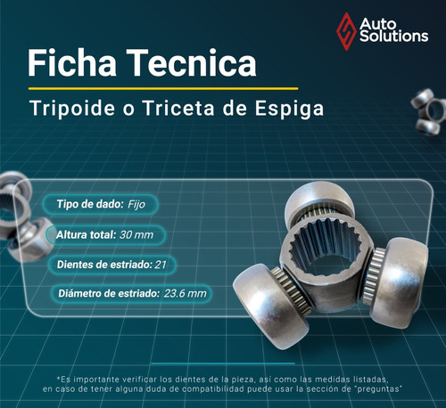 Tripoide Junta Homocintica Jaguar X-type 2002-2008 (21d) Foto 5