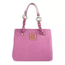 Bolsa Satchel Cloe Para Mujer Suede Cadena Acrílica