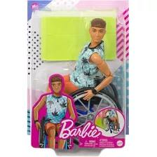 Barbie Boneco Ken Cadeira De Rodas Moreno Fashionista Mattel