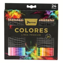 Lápis De Cor Premium Com 24 Cores Qualidade Norma Cor Da Marcação Colorido
