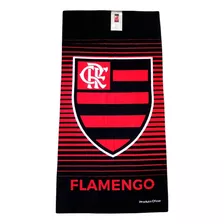 Toalha De Banho Aveludado Mengão Flamengo 70x1,40cm Bouton