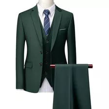 Traje De Bodas Para Hombres De Negocios 3 Piezas Verde