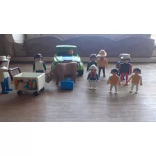 Lote 10 Playmobil + Auto+ Carro De Helado+ Buey