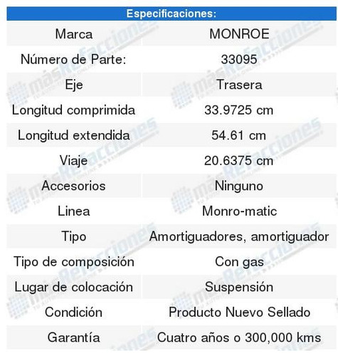 Caravelle 84-88 2 Amortiguadores Monro-matic Monro-matic Foto 2