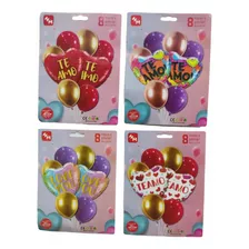 Set De Globos Te Amo X8 Pcs